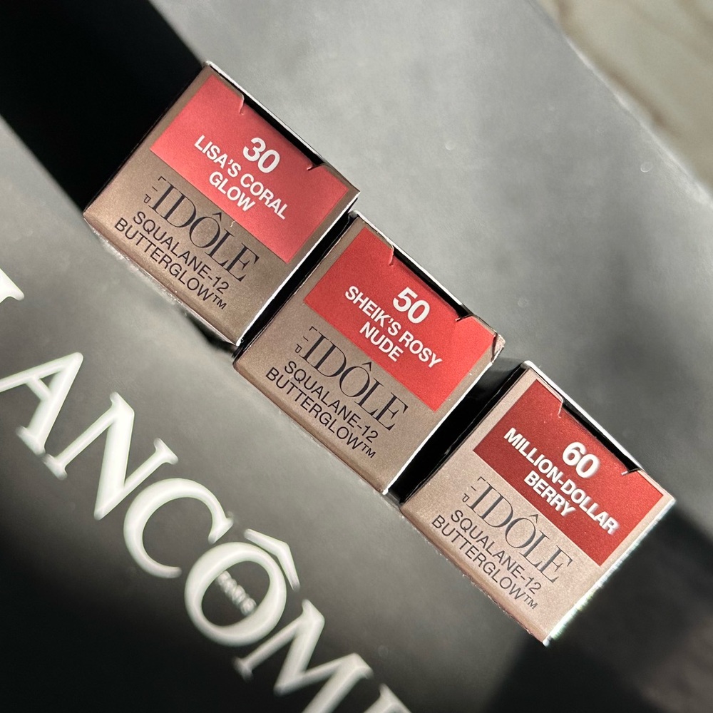 BRAND NEW LANCOME BUTTERGLOW TINTED LIP BALMS SHADES: 30, 50, 60
